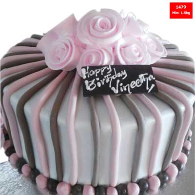 "Chocolate cake - 1kg, Flower basket with 15 Red Roses - Click here to View more details about this Product